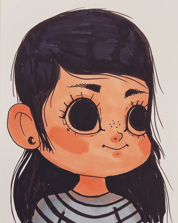 Copic marker illustration by Helena Garcia