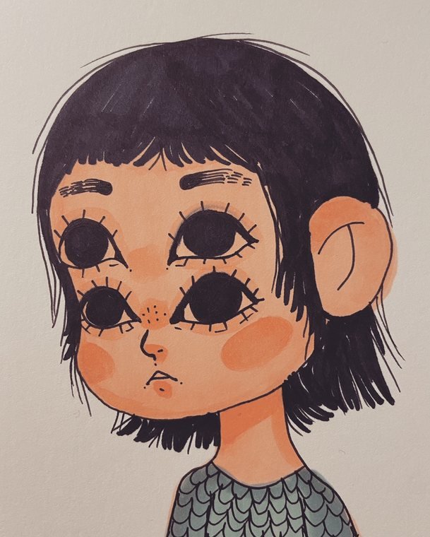Copic marker illustration by Helena Garcia