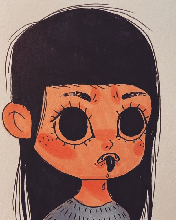 Copic marker illustration by Helena Garcia