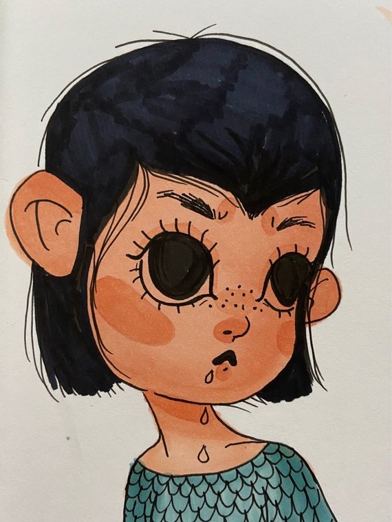 Copic marker illustration by Helena Garcia